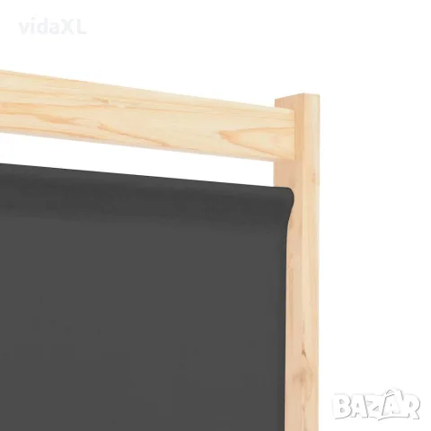 vidaXL Параван за стая, 5 панела, сив, 200x170x4 cм, текстил, снимка 5 - Паравани - 56146440