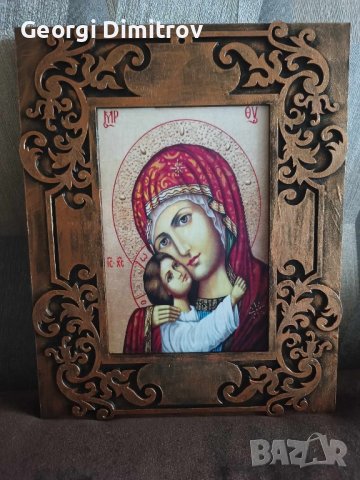 ръчно изработена икона , снимка 2 - Картини - 42210336