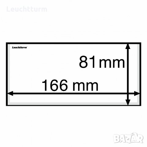  Прозрачни опаковки холдери за банкноти - Leuchtturm - 166 х 81мм., снимка 2 - Нумизматика и бонистика - 32024500