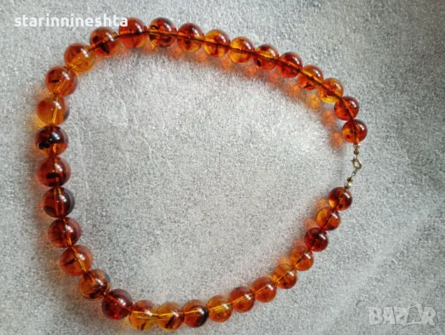 Класически стар  кехлибар огърлица гердан  бижу бижута , снимка 4 - Антикварни и старинни предмети - 49976170