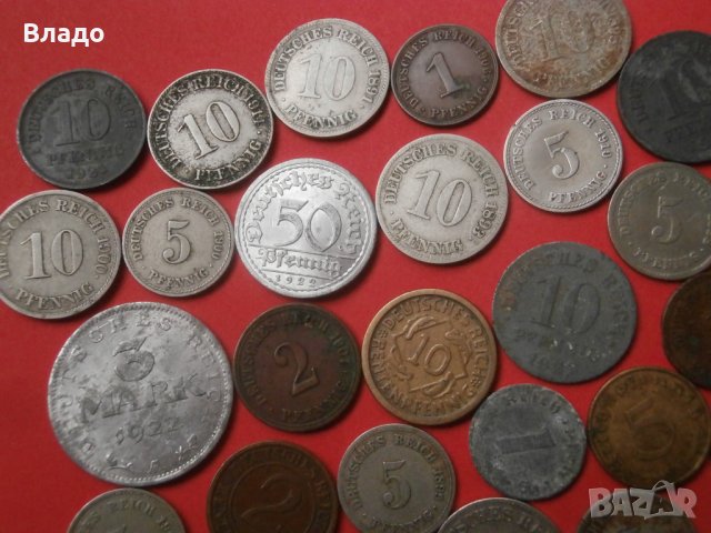 Лот стари не поватрящи се германски монети , снимка 2 - Нумизматика и бонистика - 44259436