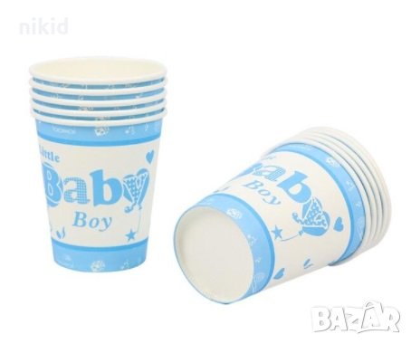 A Little Baby boy картонени чаши парти рожден ден бебешки