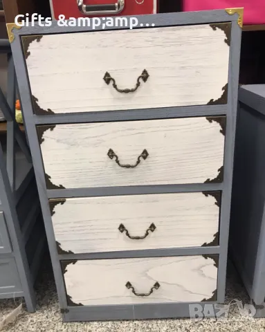 Дървено шкафче с три или с четири чекмеджета, снимка 2 - Шкафове - 49394579