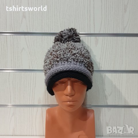 Нова зимна рошава шапка с пух/помпон, снимка 8 - Шапки - 35502463
