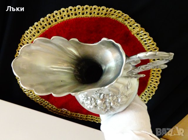 Барокова кана от калай 750 гр.,маркировка. , снимка 9 - Антикварни и старинни предмети - 42751870