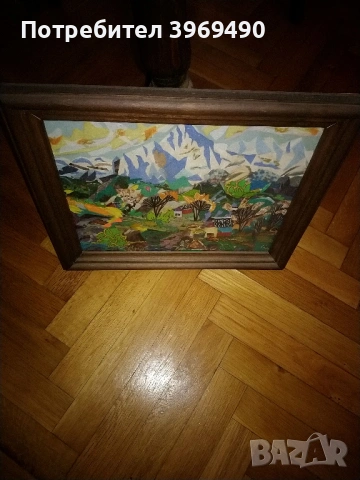 Картина "Алпийски пейзаж"., снимка 6 - Картини - 54223979