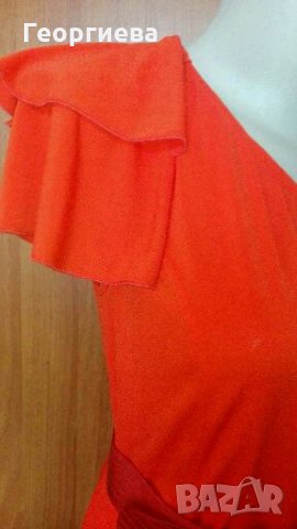 Оранжево червена еластична рокля ПРОМОЦИЯ🍀👗М,L🍀👗, снимка 6 - Рокли - 29831083