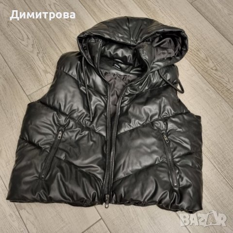 Грейка от изкуствена кожа Zara, снимка 4 - Елеци - 38389123