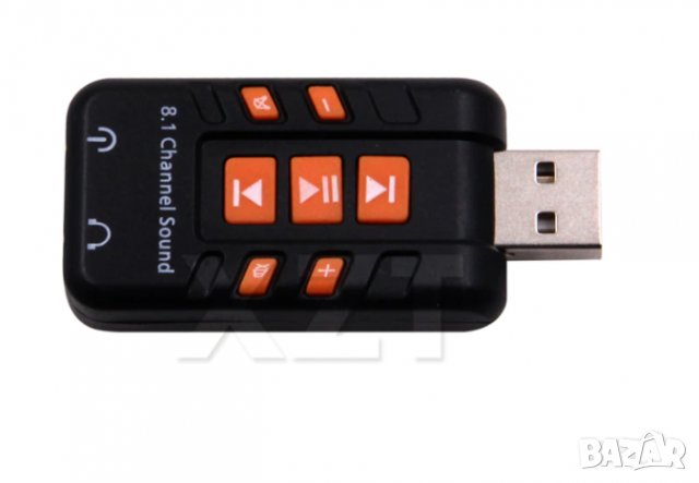 Универсален Портативен Мини Аудио Адаптер Xear 3D USB 3D 8.1 Канална Звукова Карта + 3.5мм Интерфейс, снимка 4 - Аудиосистеми - 35169293