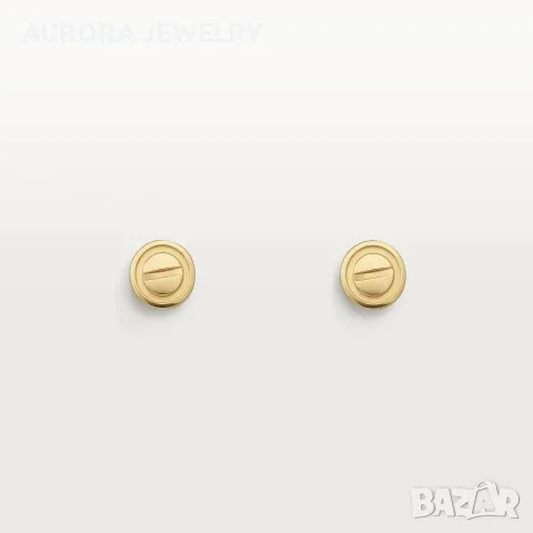CARTIER Love Gold Stud Дамски Обеци, снимка 2 - Обеци - 56307518