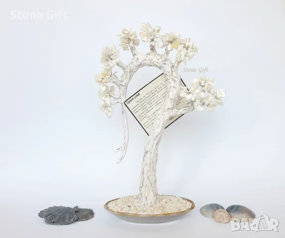 Дръвче Седеф, 20 Рожден ден, Подарък за двойка, Дърво перли, Офис подарък, Зодия Риби