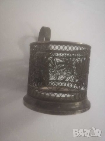 Стар подстаканник СССР, филиграмна изработка. , снимка 9 - Колекции - 31334890