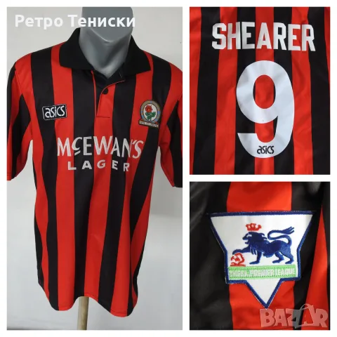 Тениска Blackburn Rovers — Гостуващ (Shearer #9) Asics — Мъже размер M Многоцветно (сезон 1993)