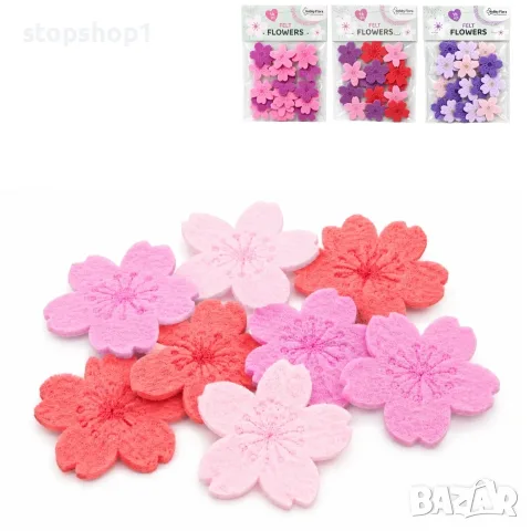 Филц за цветя Hobby Flowers 16 броя, 3 асорти