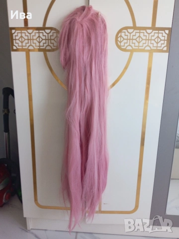 розова перука, снимка 2 - Аксесоари за коса - 53843405
