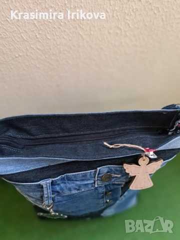 Дамска дънкова чанта, снимка 4 - Чанти - 52243780