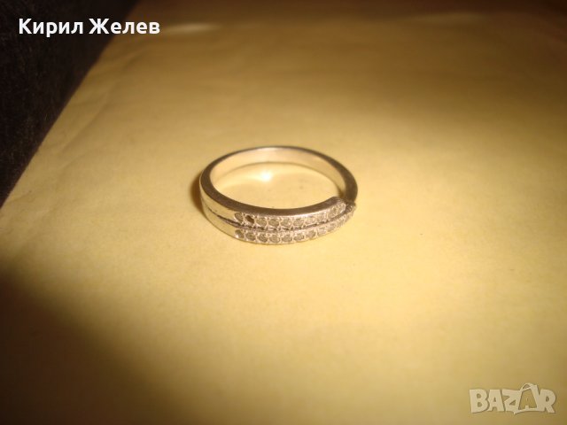 СКЪПОЦЕНЕН СРЕБЪРЕН МОДЕН АРТ ПРЪСТЕН СРЕБРО 925 с ФАСЕТИРАНИ ЮВЕЛИРНО ЦИРКОНИ 32426, снимка 11 - Пръстени - 38352310