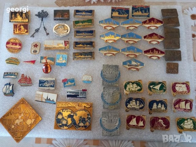 Колекция съветски корабни значки 