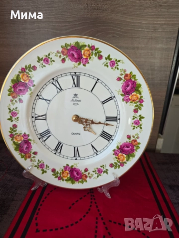 Порцеланов английски часовник, снимка 2 - Стенни часовници - 51527989