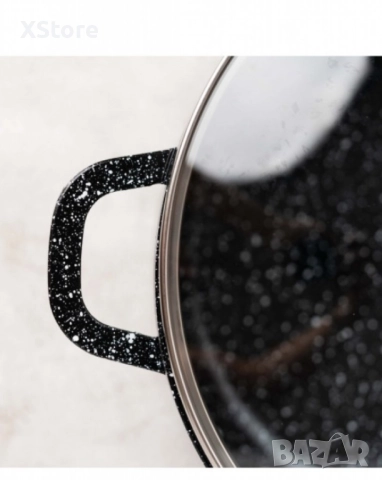 Комплект тенджери Goldmann -2.3\4.5\6.5\2.3L., Лят алуминий, Мраморно покр., отвътре/отвън, снимка 4 - Съдове за готвене - 52507740