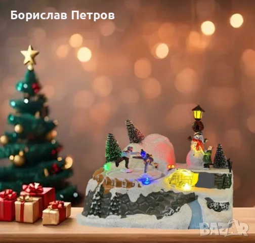 Светеща Коледна декорация с Дядо Коледа или Снежен човек – Празнична магия за вашия дом