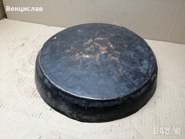 Стара Кована Медна Тава За Баница. , снимка 5 - Антикварни и старинни предмети - 37013389