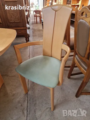 К-т Масивна Трапезна Разтегателна Маса+6 Масивни Стола-внос от Германия !, снимка 8 - Маси - 49386344