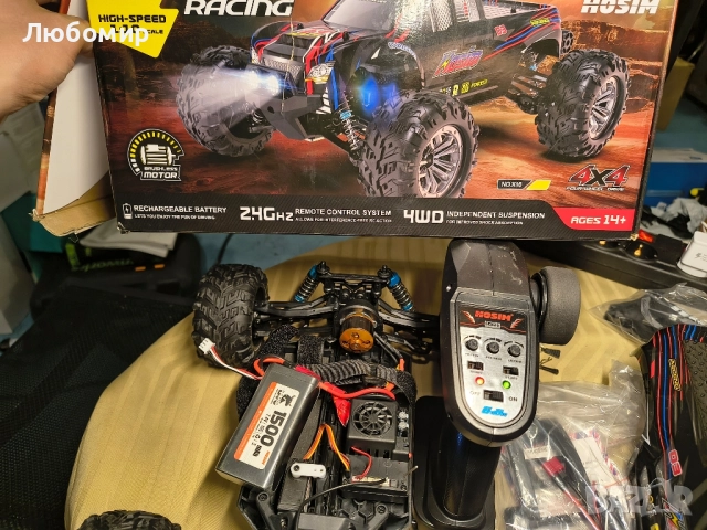 Hosim 1:10 Безчеткова дистанционно управляема кола, бърза 62+ км/ч RC кола, офроуд, 4WD  , снимка 11 - Коли, камиони, мотори, писти - 52087069
