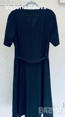 Нова черна ленена рокля Naber Collection (44) – с етикет, снимка 8 - Рокли - 55994990