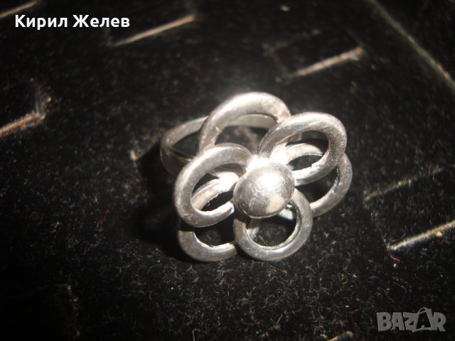 ФЛОРАЛЕН СРЕБЪРЕН ПРЪСТЕН ЦВЕТЕ 19448, снимка 10 - Пръстени - 31557309