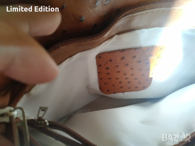 Ексклузивна италианска чанта ЩРАУСОВА КОЖА, снимка 7 - Чанти - 42792943