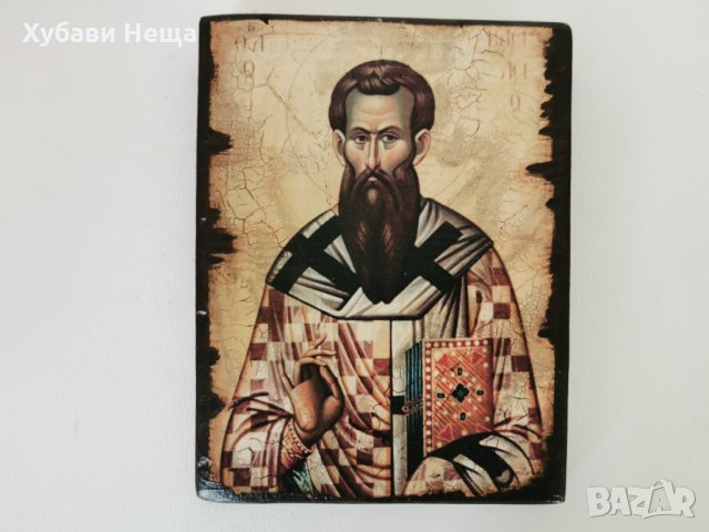 Икона Св.Василий, снимка 3 - Икони - 35594086