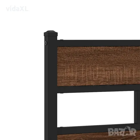 vidaXL Рамка за легло без матрак кафяв дъб 120x200 см инженерно дърво, снимка 8 - Спални и легла - 56147566