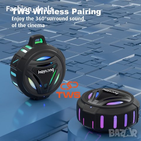 Нов преносим безжичен високоговорител с богат бас 36H време Колонка, снимка 2 - Bluetooth тонколони - 33831036