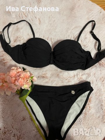 Нов черен класически бански изчистен модел половинки горнище и долнище сет от две части комплект , снимка 9 - Бански костюми - 38820546