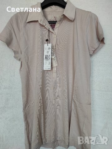 Дамска блузка с яка, снимка 1 - Тениски - 36617938