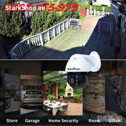 2020 RoboCam Въртяща безжична WiFi външна охранителна камера – FullHD 6LED, снимка 4 - IP камери - 29219251