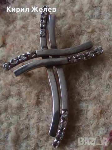 Старо сребърно кръстче 57741, снимка 2 - Колиета, медальони, синджири - 52361194