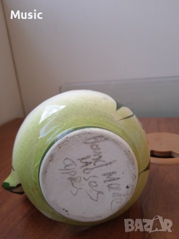 ✅Hand made керамичен свещник ръчно рисуван, снимка 4 - Други - 40198284