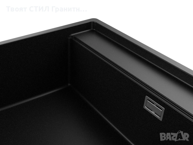 Черна кухненска мивка за вграждане под плот Берген 80 Low 760x530 мм -20%, снимка 5 - Мивки - 53070196