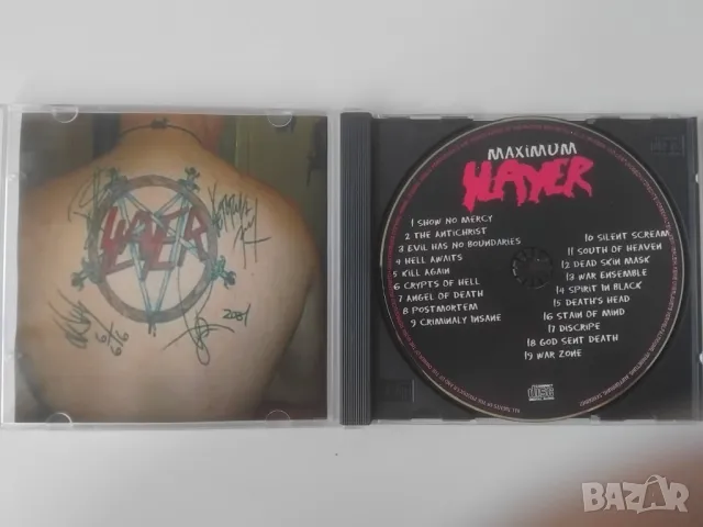 Slayer - Maximum Slayer много рядък метъл диск неофициално издание, снимка 3 - CD дискове - 48932952