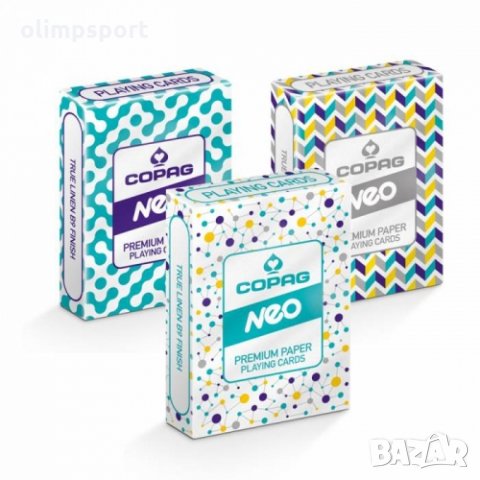 карти за игра  COPAG NEO  нови Изключителнoto B9 ленен тип покритие на серията COPAG Neo осигурява п