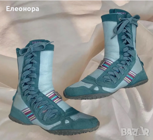 естествена кожа и велут Disel спортни боти