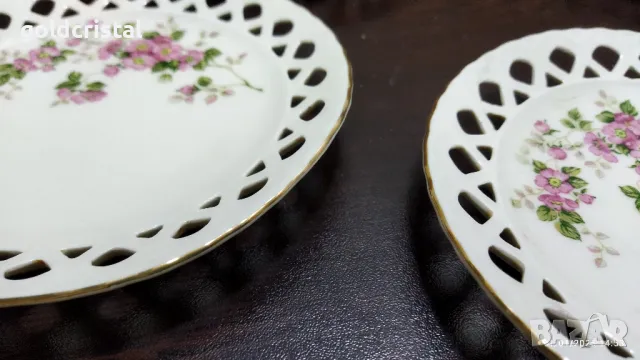 Стар български порцелан Изида чинийки, снимка 7 - Антикварни и старинни предмети - 48645552