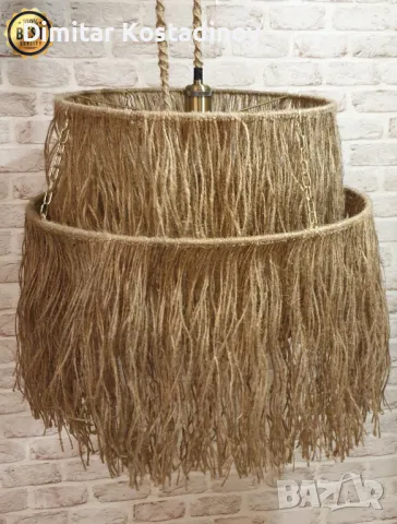 Ръчно изработени бохо полилеи с ресни от юта в плажен стил, снимка 3 - Декорация за дома - 48804699