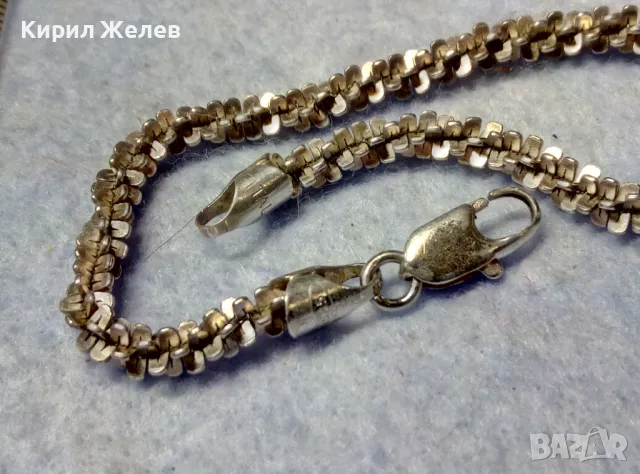 СТИЛНА ВИНТИДЖ АРТ СРЕБЪРНА ГРИВНА СРЕБРО 925 ДИЗАЙНЕРСКА КРАСИВА ПЛЕТКА 14939, снимка 8 - Гривни - 49916719