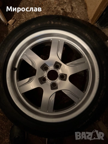 Джанти с гуми Audi 17 5х112 66.6 , снимка 3 - Гуми и джанти - 53923688