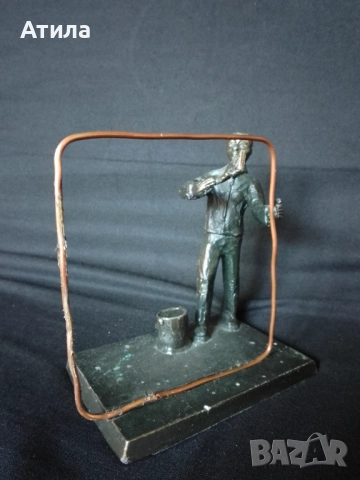 скулптура бронз 11/11 см, снимка 2 - Декорация за дома - 51431727