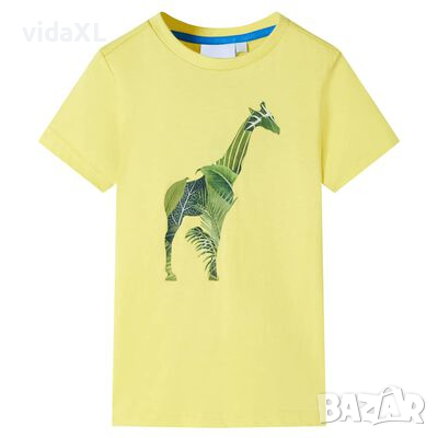 Детска тениска, жълта, 104（SKU:12265, снимка 1 - Детски тениски и потници - 44808135