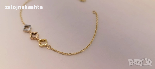 Нова-Златна гривна-1,92гр/14кр, снимка 4 - Гривни - 52732988